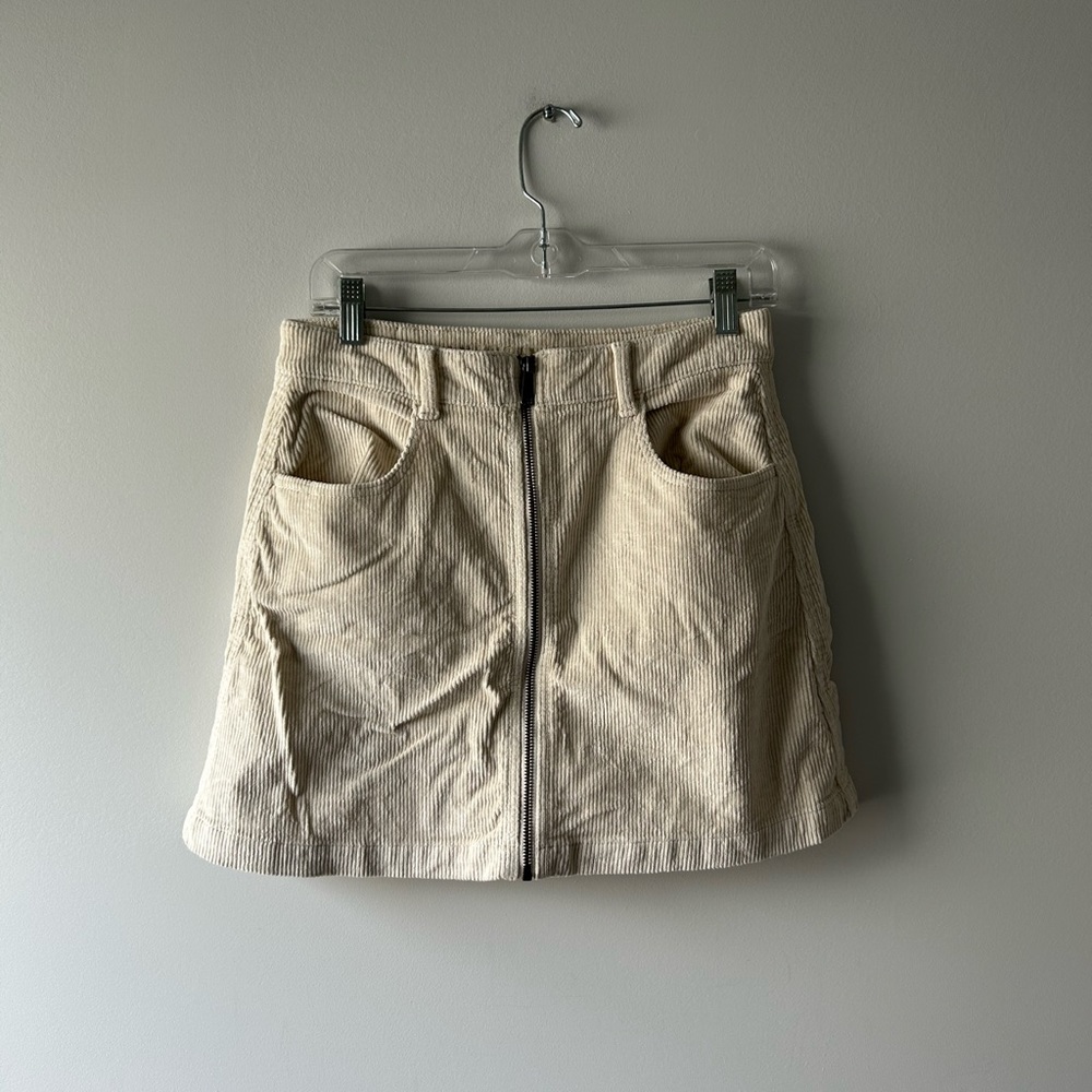 American Eagle cream corduroy skirt